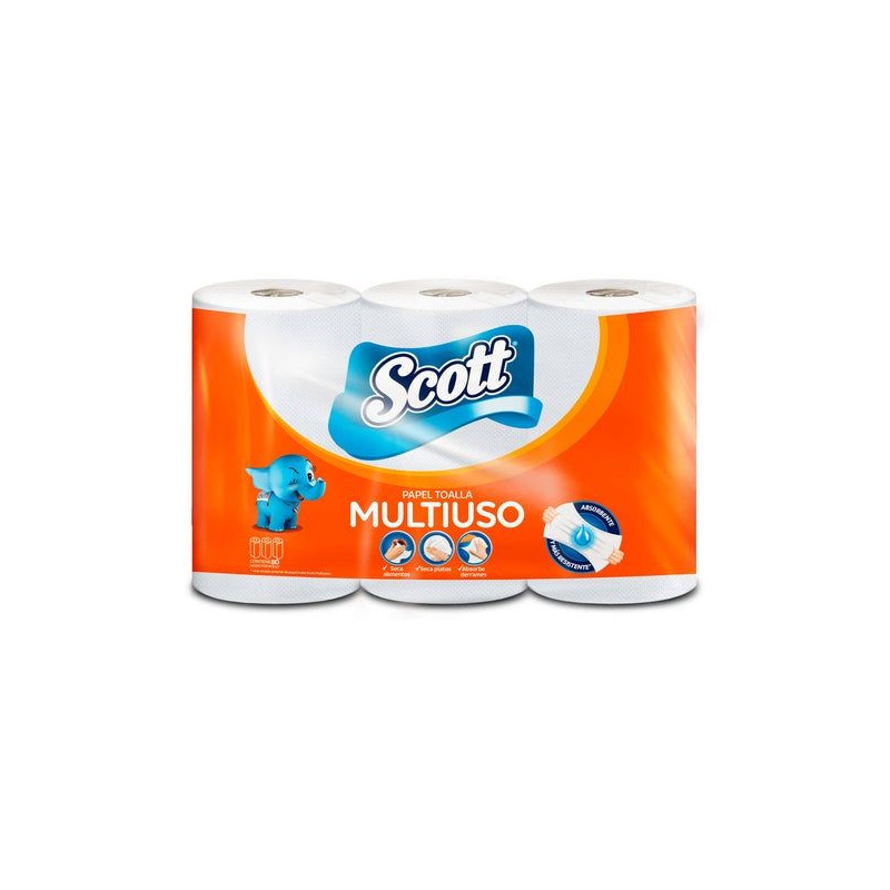 PAPEL TOALLA SCOTT MULTIUSOS X 3U | Finvian